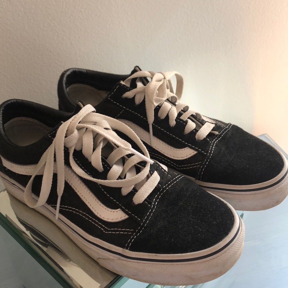 Vans black suede sneakers
